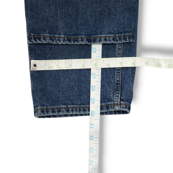 Levi’s 505 Regular Fit Straight Leg Jeans W34 L30 Dark Stonewash Zip Fly  Y2K - Picture 9 of 10